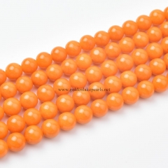 Dyed Amber Color Jade Plain Rounds, Approx 8-10mm, Approx 38cm/strand