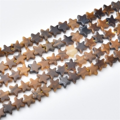 Yellow Tiger Eye Flat Stars, Approx 6mm, Approx 38cm/strand