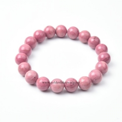 Rhodochrosite Plain Rounds Stretch Bracelets, Approx 8-10mm, Sell by Piece