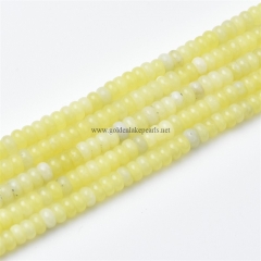 Lemon Jade Plain Rondelles, Approx 2x4mm, Approx 38cm/strand