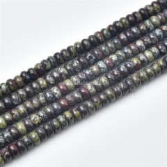 Dragon Blood Jasper Plain Rondelles, Approx 2x4mm, Approx 38cm/strand