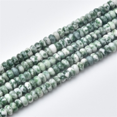 Green Spot Jasper Plain Rondelles, Approx 2x4mm, Approx 38cm/strand