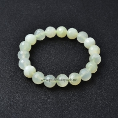 New Jade Faceted Rounds Stretch Bracelets, 128 Facets, Approx 10mm, Sell by Piece