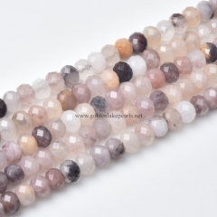Purple Strawberry Quartz Faceted Rondelles, Sharp Facets, Approx 5x8mm, Approx 38cm/strand
