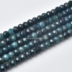 Moss Agate Faceted Rondelles, Sharp Facets, Approx 5x8mm, Approx 38cm/strand