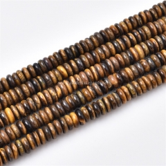 Yellow Tiger Eye Plain Rondelles, Approx 2.5x6mm, Approx 38cm/strand