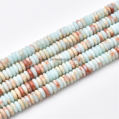 Synthetic Aqua Terra Jasper Plain Rondelles, Approx 2.5x6mm, Approx 38cm/strand