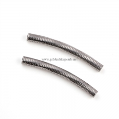 Stainless Steel Embossing Curved Tubes, Approx 4x50mm, Sell by Piece