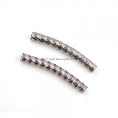 Stainless Steel Embossing Curved Tubes, Approx 5x40mm, Sell by Piece