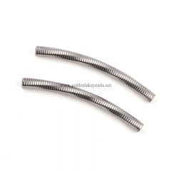 Stainless Steel Embossing Curved Tubes, Approx 4x50mm, Sell by Piece