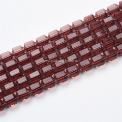 Brown Glass Fancy Faceted Rounds, Approx 7-8mm, Appprox 38cm/strand
