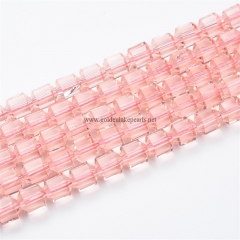 Light Pink Glass Fancy Faceted Rounds, Approx 7-8mm, Appprox 38cm/strand