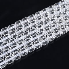 White Glass Fancy Faceted Rounds, Approx 7-8mm, Appprox 38cm/strand