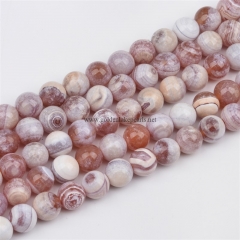 Orange Red Stripe Agate Plain Rounds, Approx 4-20mm, Approx 38cm/strand