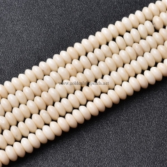 Beige Wooden Jasper Plain Saucers, Approx 3x6mm, Approx 38cm/strand