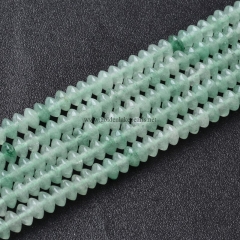 Green Aventurine Plain Saucers, Approx 3x6mm, Approx 38cm/strand