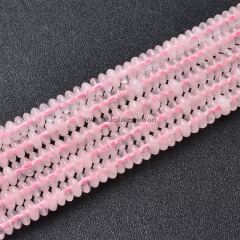 Rose Quartz Plain Saucers, Approx 3x6mm, Approx 38cm/strand
