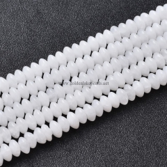 White Jade Plain Saucers, Approx 3x6mm, Approx 38cm/strand