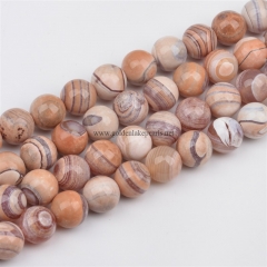 Orange Stripe Agate Plain Rounds, Approx 4-20mm, Approx 38cm/strand