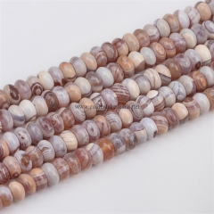 Orange Red Stripe Agate Plain Rondelles, Approx 2x4-10x14mm, Approx 38cm/strand