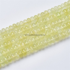 Dyed Light Yellow Clear Quartz Plain Rondelles, Approx 5x8mm, Approx 38cm/strand