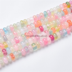 Dyed Light Candy Color Clear Quartz Plain Rondelles, Approx 6x10mm, Approx 38cm/strand