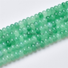 Dyed Green Quartzite Plain Rondelles, Approx 4x7mm, Approx 38cm/strand