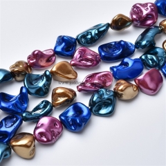 Multicolor Shell Pearl Nugget, Approx 13-20mm, Approx 38cm/strand