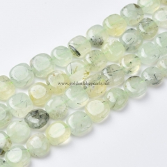 Prehnite Irregular Squares, Approx 10-11mm, Approx 38cm/strand