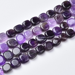 Amethyst Irregular Squares, Approx 10-11mm, Approx 38cm/strand