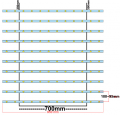 DC12V/24V Roll Curtain Diffuse Reflector LED rigid strip for Advertising Light