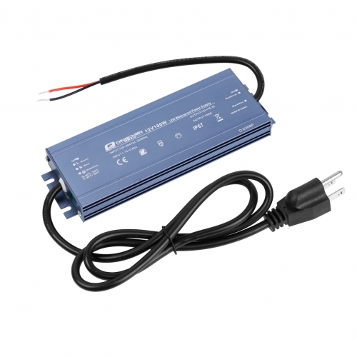LED Power Supply Waterproof IP67 100W 12V DC 8.3A,AC to DC Transformer Adapter