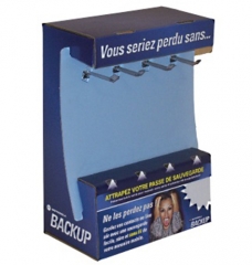 Self-advertising Hook cardboard counter top display