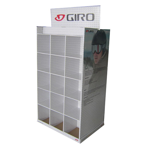 Crash Helmet Point of sales two sided corrugated cardboard Pallet display stand