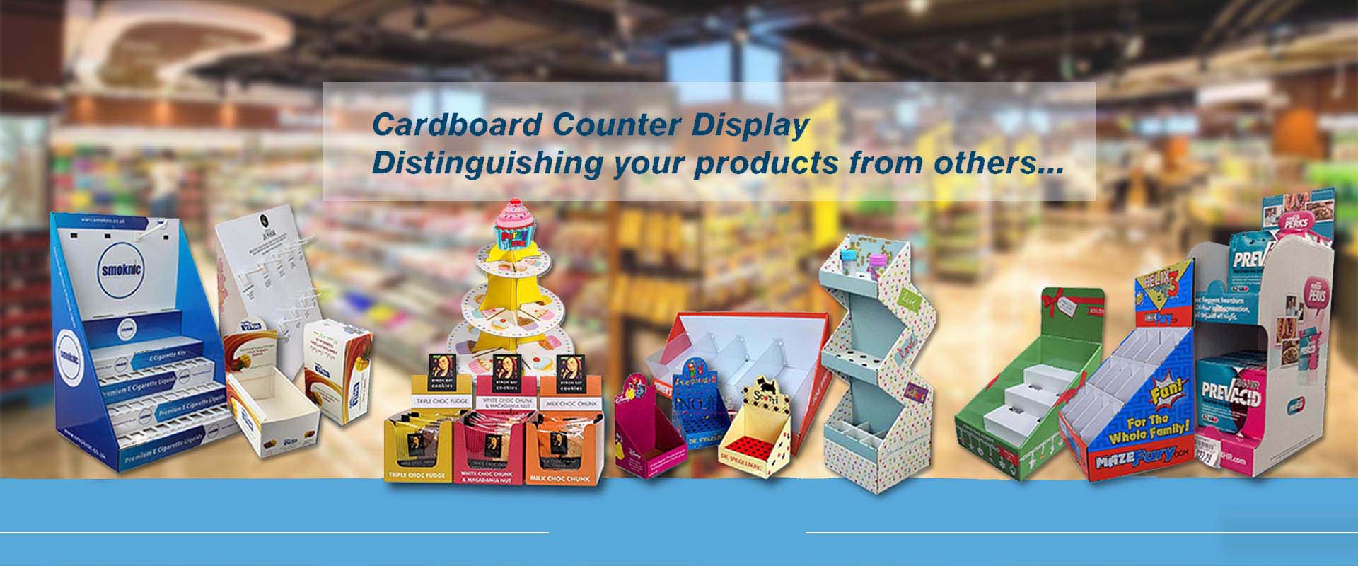 cardboard counter top display