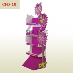 Custom shape and printing cardboard shelves display rack
