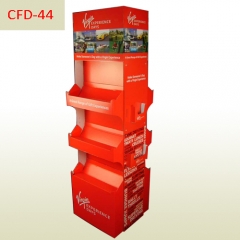 Two side face travel gift exhibition cardboard standing display