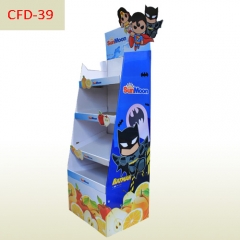 Children nutrient retail cardboard floor display stand