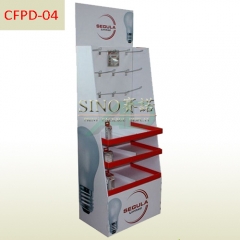 Wholesale cardboard pegs and shelves display stand