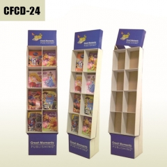 Children book retail Cardboard Display stand with removable header