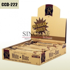White Chocolate bar cardboard packaging box and display box
