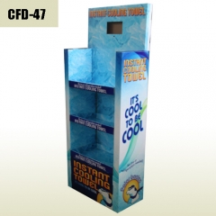 Promotional corrugated cardboard floor display stand with LCD video player