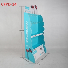 POP cardboard floor display stand for earphone sales promotion