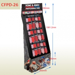 POP cardboard floor display stand for reversible tie lines