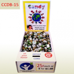 Charity activities sales Candy Corrugated cardboard counter top display box