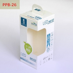 PVC window paper packaging box for LED lamp