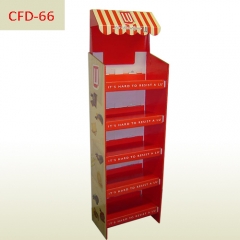 Bakery bread corrugated floor display stand