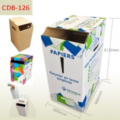 Scrap paper waste basket cardboard dump bin