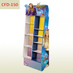 Colorful printed cardboard Grid exhibition frame display stand for girl's jacket