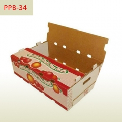 Corrugated cardboard package box for fruit transportation